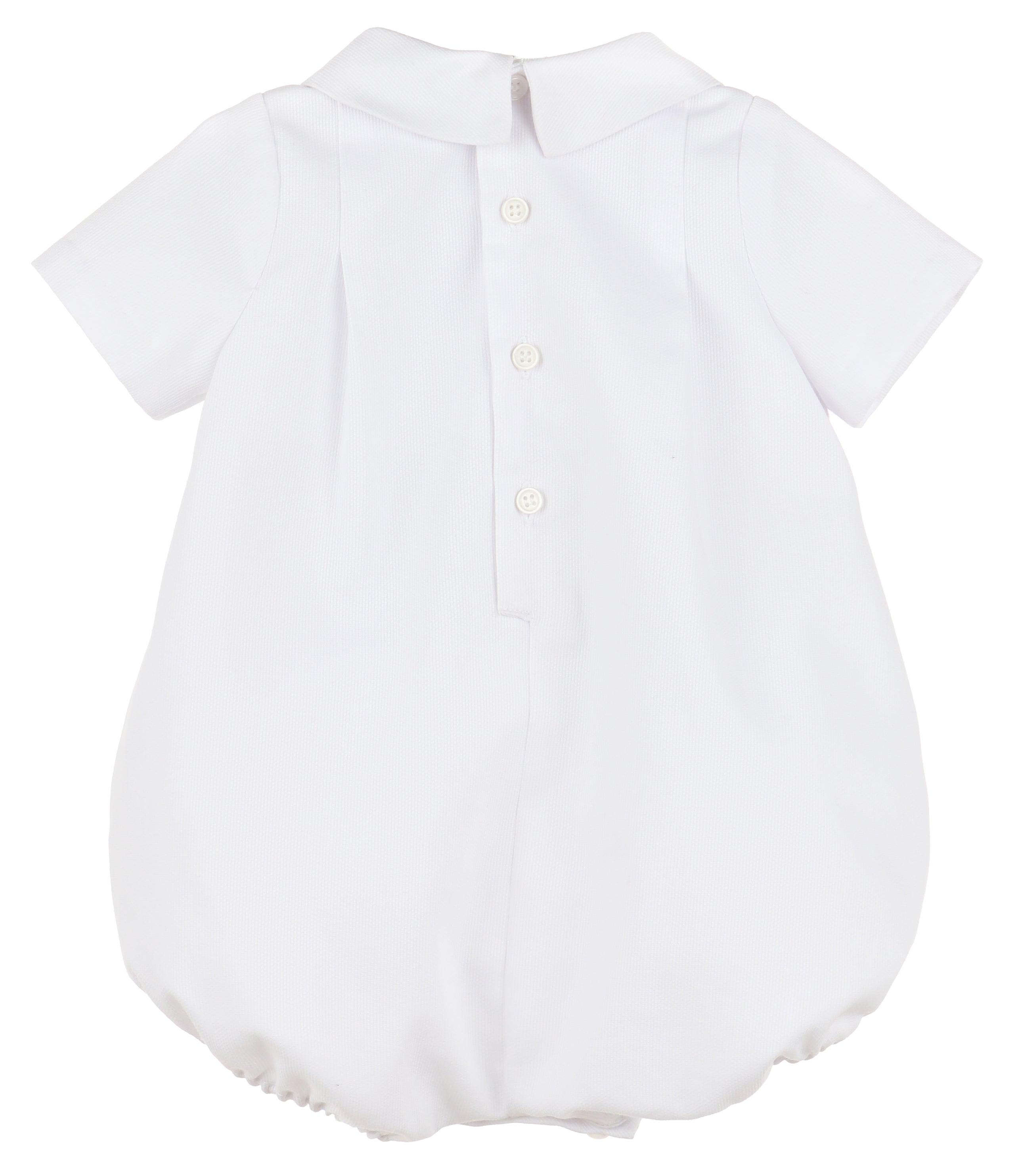 Boys White Bubble Romper